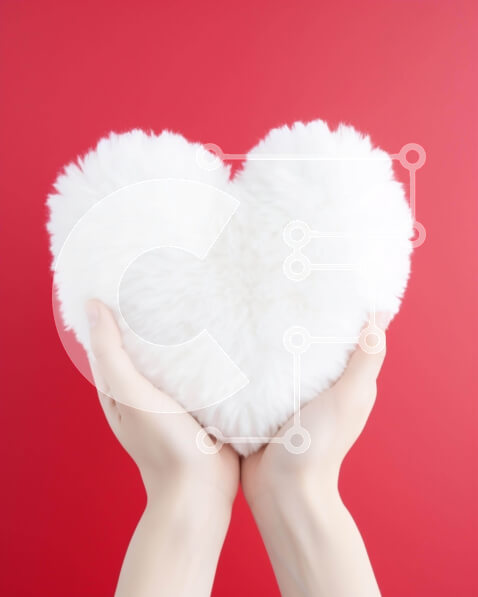 Intra Συλλεκτικό Ξύλινο Παζλ Plywood  4mm - Μαξιλάρι σε σχήμα καρδιάς σε κόκκινο φόντο Σε Ξύλινο Κουτί - Διαστάσεις: 10x10 cm – 25 κομμάτια