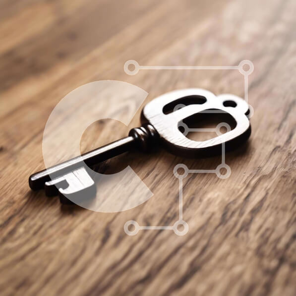 Intra Συλλεκτικό Ξύλινο Παζλ Plywood  4mm - Μυστηριώδες μαύρο κλειδί σε vintage ξύλινο τραπέζι Σε Ξύλινο Κουτί - Διαστάσεις: 10x10 cm – 25 κομμάτια