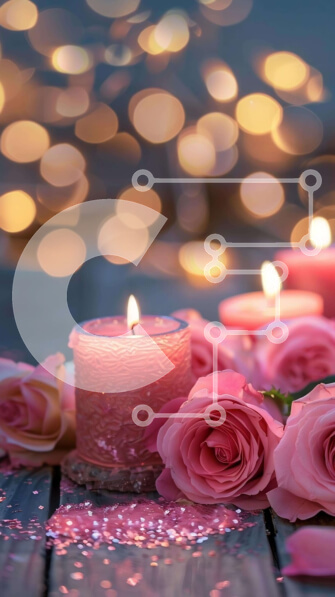 Intra Συλλεκτικό Ξύλινο Παζλ Plywood  4mm - Ρομαντικό τραπέζι με ροζ τριαντάφυλλα και κεριά Σε Ξύλινο Κουτί - Διαστάσεις: 10x10 cm – 25 κομμάτια