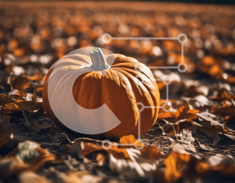 Intra Συλλεκτικό Ξύλινο Παζλ Plywood  4mm - Κολοκύθα στο πεδίο του φθινοπώρου Σε Ξύλινο Κουτί - Διαστάσεις: 10x10 cm – 25 κομμάτια