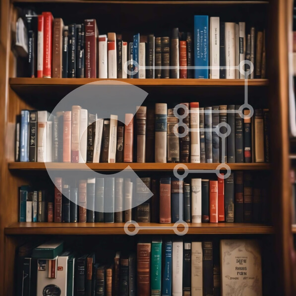 Intra Συλλεκτικό Ξύλινο Παζλ Plywood  4mm - Ξύλινη βιβλιοθήκη γεμάτη με διάφορα βιβλία Σε Ξύλινο Κουτί - Διαστάσεις Puzzle: 10x10 cm – 25 κομμάτια