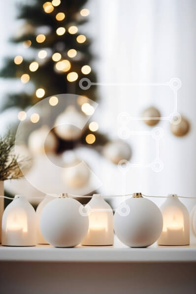 Intra Συλλεκτικό Ξύλινο Παζλ Plywood  4mm - Διακοσμητικές χριστουγεννιάτικες μπάλες σε μανδύα Σε Ξύλινο Κουτί - Διαστάσεις: 10x10 cm – 25 κομμάτια