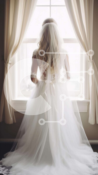 Intra Συλλεκτικό Ξύλινο Παζλ Plywood  4mm - Όμορφη νύφη που κάθεται δίπλα σε ένα ανοιχτό παράθυρο Σε Ξύλινο Κουτί - Διαστάσεις Puzzle: 10x10 cm – 25 κομμάτια