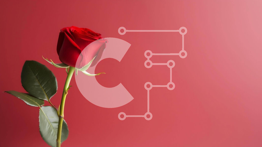 Intra Συλλεκτικό Ξύλινο Παζλ Plywood  4mm - Μονό κόκκινο τριαντάφυλλο σε πορτοκαλί φόντο Σε Ξύλινο Κουτί - Διαστάσεις: 10x10 cm – 25 κομμάτια