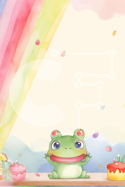 Σετ των 2 Intra Συλλεκτικό Ξύλινο Παζλ Plywood  4mm - Πολύχρωμα cupcakes με πράσινο βάτραχο και ουράνιο τόξο Σε Ξύλινο Κουτί - Διαστάσεις: 10x10 cm – 25 κομμάτια