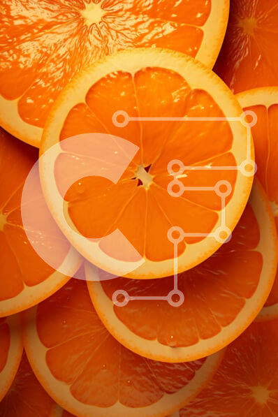 Σετ των 2 Intra Συλλεκτικό Ξύλινο Παζλ Plywood  4mm - Σωρός από φέτες πορτοκαλιού σε ελκυστική διάταξη Σε Ξύλινο Κουτί - Διαστάσεις: 10x10 cm – 25 κομμάτια