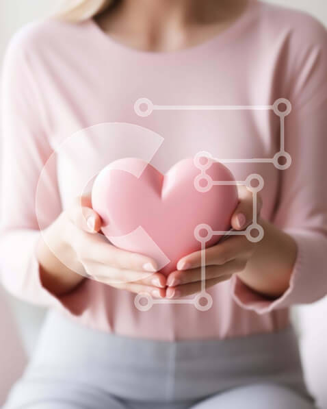 Intra Συλλεκτικό Ξύλινο Παζλ Plywood  4mm - Αντικείμενο σε σχήμα καρδιάς που κρατιέται στα χέρια Σε Ξύλινο Κουτί - Διαστάσεις Puzzle: 10x10 cm – 25 κομμάτια