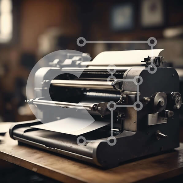 Intra Συλλεκτικό Ξύλινο Παζλ Plywood  4mm - Παλιομοδίτικη γραφομηχανή σε ξύλινο τραπέζι Σε Ξύλινο Κουτί - Διαστάσεις Puzzle: 10x10 cm – 25 κομμάτια