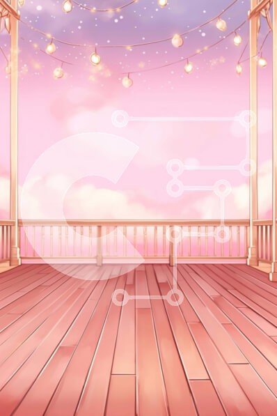 Intra Συλλεκτικό Ξύλινο Παζλ Plywood  4mm - Εξωτερικός χώρος σε ροζ χρώμα με ξύλινο δάπεδο και κορδόνια Σε Ξύλινο Κουτί - Διαστάσεις Puzzle: 10x10 cm – 25 κομμάτια