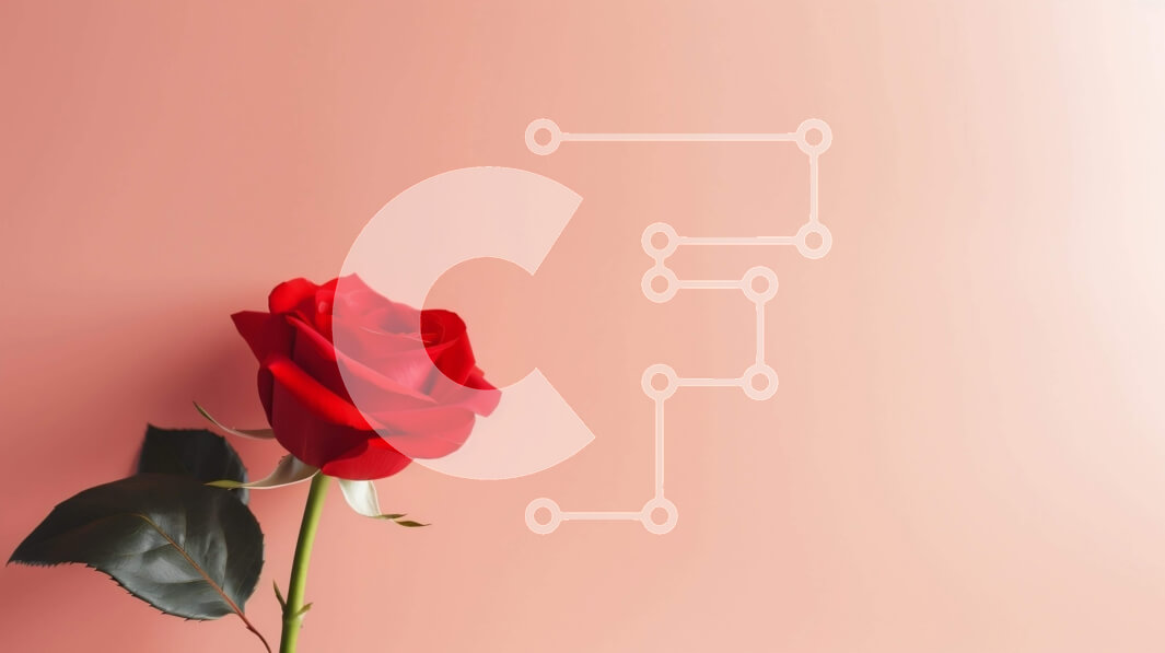 Intra Συλλεκτικό Ξύλινο Παζλ Plywood  4mm - Μονό κόκκινο τριαντάφυλλο σε φόντο ροδάκινου Σε Ξύλινο Κουτί - Διαστάσεις: 10x10 cm – 25 κομμάτια