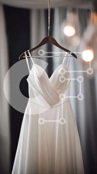 Intra Συλλεκτικό Ξύλινο Παζλ Plywood  4mm - Κομψό Λευκό Νυφικό Κρεμαστό Σε Ξύλινο Κουτί - Διαστάσεις Puzzle: 10x10 cm – 25 κομμάτια