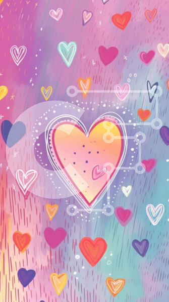 Intra Συλλεκτικό Ξύλινο Παζλ Plywood  4mm - Πολύχρωμα σχέδια καρδιών για την ημέρα του Αγίου Βαλεντίνου Σε Ξύλινο Κουτί - Διαστάσεις Puzzle: 10x10 cm – 25 κομμάτια