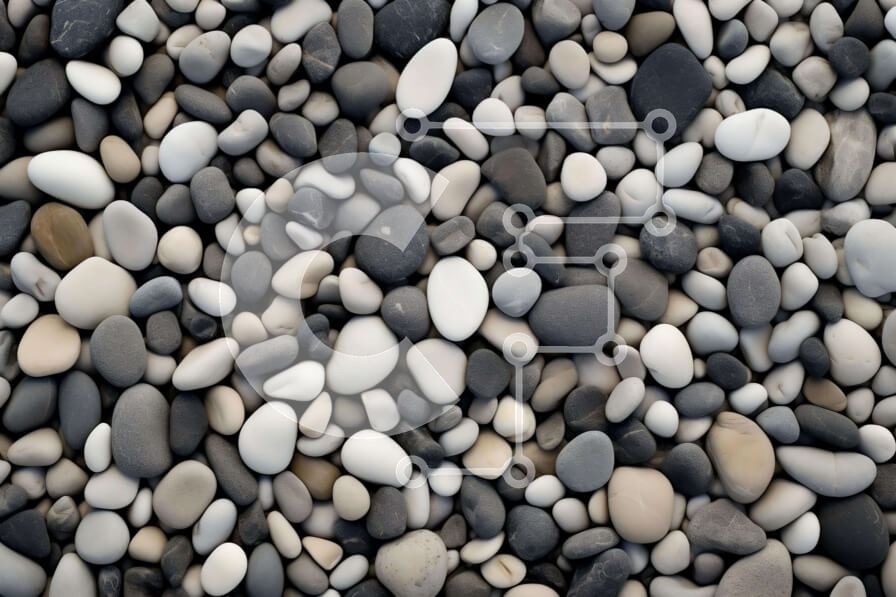 Intra Συλλεκτικό Ξύλινο Παζλ Plywood  4mm - Σωρός από βότσαλα σε γκρι, μαύρο και λευκό Σε Ξύλινο Κουτί - Διαστάσεις Puzzle: 10x10 cm – 25 κομμάτια