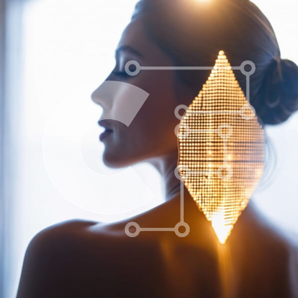 Σετ των 2 Intra Συλλεκτικό Ξύλινο Παζλ Plywood  4mm - Γυναίκα με φωτισμένο κεφάλι Σε Ξύλινο Κουτί - Διαστάσεις: 10x10 cm – 25 κομμάτια