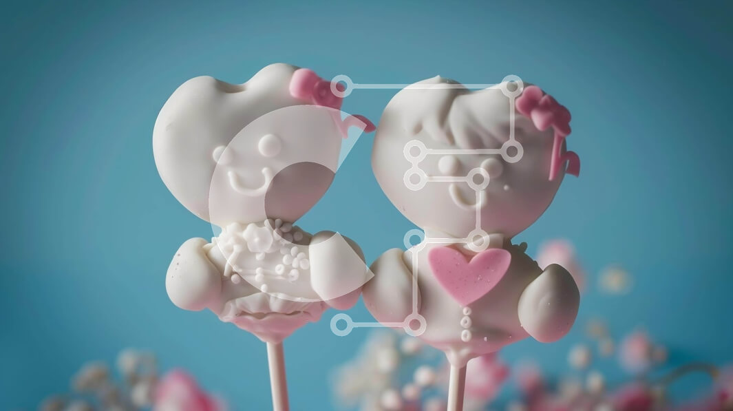 Σετ των 2 Intra Συλλεκτικό Ξύλινο Παζλ Plywood  4mm - Το κέικ αρκουδάκι σκάει σε μπλε φόντο Σε Ξύλινο Κουτί - Διαστάσεις: 10x10 cm – 25 κομμάτια