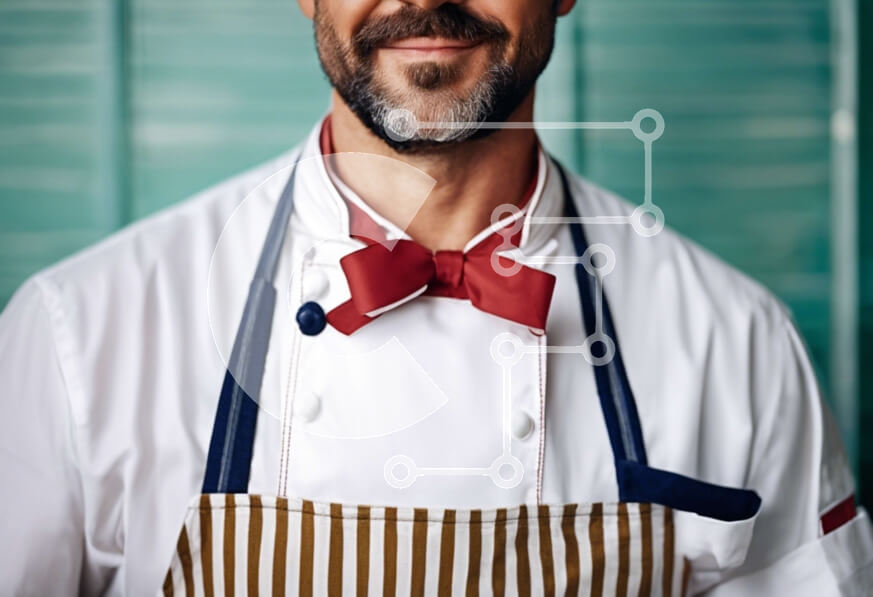 Intra Συλλεκτικό Ξύλινο Παζλ Plywood  4mm - Ευτυχισμένος σεφ με ενδυμασία σεφ Σε Ξύλινο Κουτί - Διαστάσεις Puzzle: 10x10 cm – 25 κομμάτια