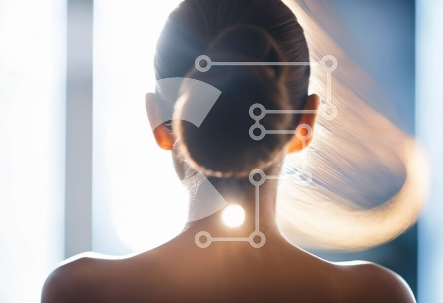 Intra Συλλεκτικό Ξύλινο Παζλ Plywood  4mm - Γυναίκα με μαλλιά σε στυλ λαγουδάκι σε στιγμές χαλάρωσης Σε Ξύλινο Κουτί - Διαστάσεις Puzzle: 10x10 cm – 25 κομμάτια