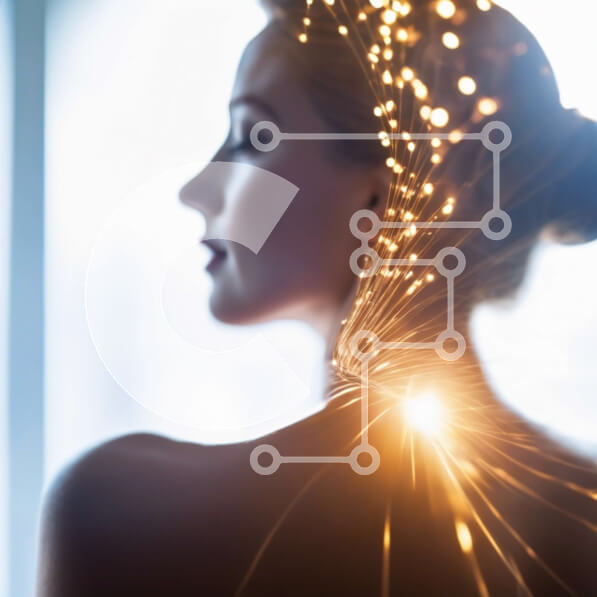 Σετ των 2 Intra Συλλεκτικό Ξύλινο Παζλ Plywood  4mm - Γυναίκα με τα φώτα LED που φωτίζουν το περιβάλλον της Σε Ξύλινο Κουτί - Διαστάσεις: 10x10 cm – 25 κομμάτια