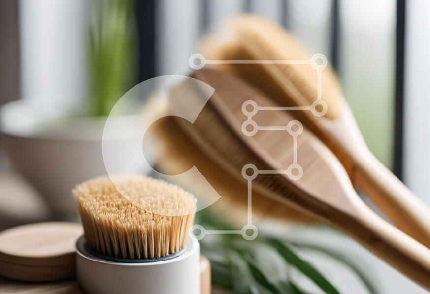 Intra Συλλεκτικό Ξύλινο Παζλ Plywood  4mm - Σετ Ξύλινη οδοντόβουρτσα με φυτό και δοχείο Σε Ξύλινο Κουτί - Διαστάσεις Puzzle: 10x10 cm – 25 κομμάτια