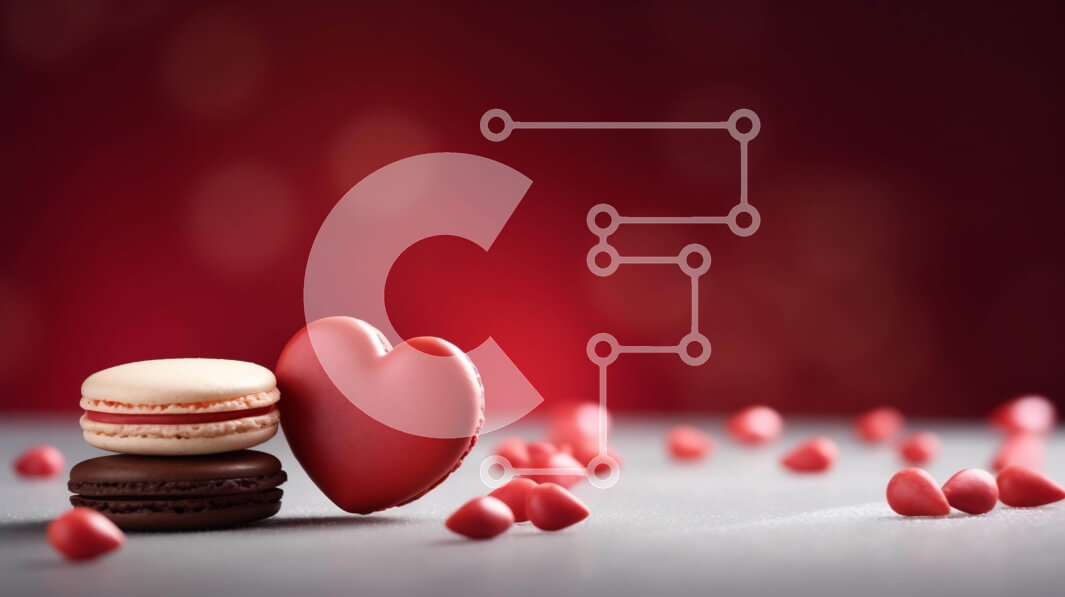 Σετ των 2 Intra Συλλεκτικό Ξύλινο Παζλ Plywood  4mm - Αμυγδαλωτά και μπισκότο σε σχήμα καρδιάς για την ημέρα του Αγίου Βαλεντίνου Σε Ξύλινο Κουτί - Διαστάσεις: 10x10 cm – 25 κομμάτια