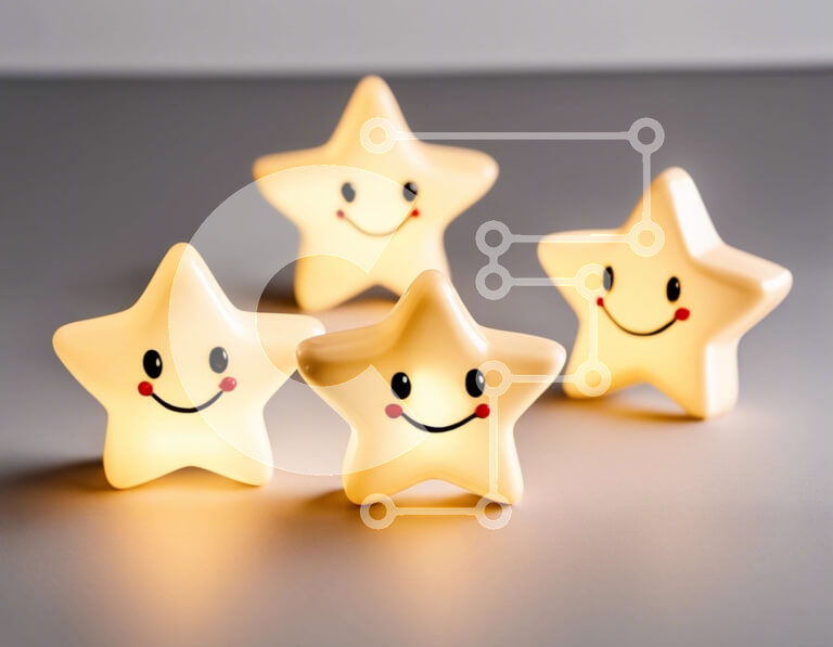 Intra Συλλεκτικό Ξύλινο Παζλ Plywood  4mm - Φωτάκια Smiley Face σε σχήμα αστεριού για διακόσμηση ή παιχνίδι Σε Ξύλινο Κουτί - Διαστάσεις: 10x10 cm – 25 κομμάτια