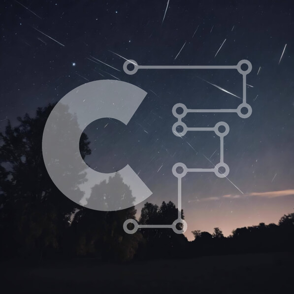 Intra Συλλεκτικό Ξύλινο Παζλ Plywood  4mm - Έναστρος νυχτερινός ουρανός με Shooting Stars Σε Ξύλινο Κουτί - Διαστάσεις: 10x10 cm – 25 κομμάτια