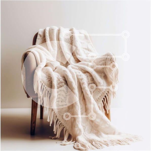 Intra Συλλεκτικό Ξύλινο Παζλ Plywood  4mm - Ζεστή και άνετη καφέ δερμάτινη πολυθρόνα με απαλή λευκή μάλλινη κουβέρτα Σε Ξύλινο Κουτί - Διαστάσεις Puzzle: 10x10 cm – 25 κομμάτια