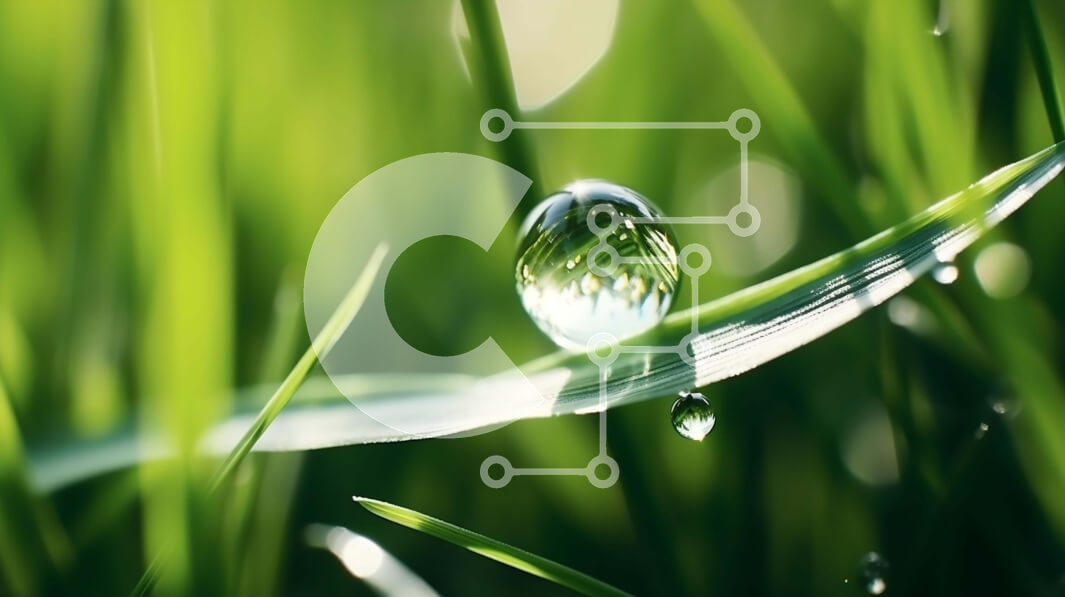 Intra Συλλεκτικό Ξύλινο Παζλ Plywood  4mm - Σταγονίδιο νερού στο Blade of Grass Σε Ξύλινο Κουτί - Διαστάσεις: 10x10 cm – 25 κομμάτια