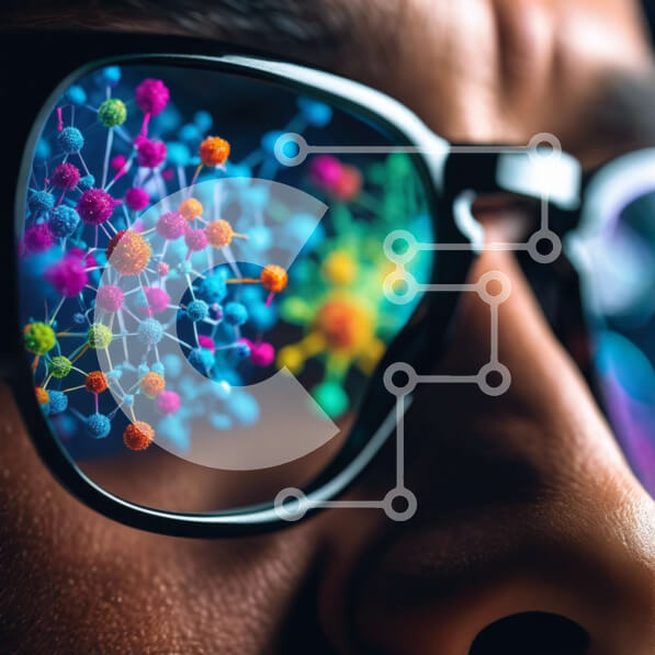 Intra Συλλεκτικό Ξύλινο Παζλ Plywood  4mm - Γυαλιά με περίπλοκα σχέδια για ανάλυση δεδομένων Σε Ξύλινο Κουτί - Διαστάσεις Puzzle: 10x10 cm – 25 κομμάτια