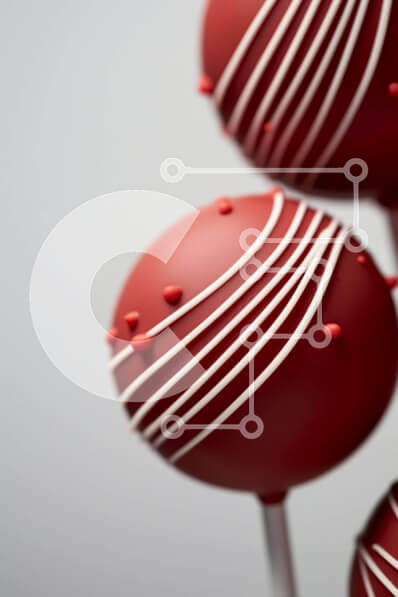 Σετ των 2 Intra Συλλεκτικό Ξύλινο Παζλ Plywood  4mm - Ομάδα κόκκινο κέικ σκάει με λευκές και κόκκινες ρίγες Σε Ξύλινο Κουτί - Διαστάσεις: 10x10 cm – 25 κομμάτια