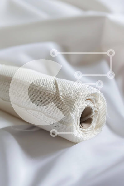 Intra Συλλεκτικό Ξύλινο Παζλ Plywood  4mm - Ρολό από λευκό ύφασμα σε ύφασμα αγνώστων στοιχείων Σε Ξύλινο Κουτί - Διαστάσεις: 10x10 cm – 25 κομμάτια