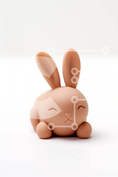 Intra Συλλεκτικό Ξύλινο Παζλ Plywood  4mm - Μικρό καφέ λαγουδάκι με κλειστά μάτια Σε Ξύλινο Κουτί - Διαστάσεις: 10x10 cm – 25 κομμάτια