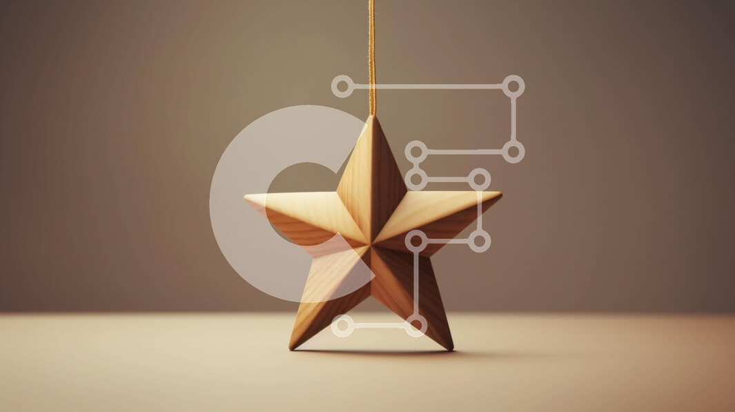 Intra Συλλεκτικό Ξύλινο Παζλ Plywood  4mm - Ξύλινο στολίδι αστεριών για εορταστική διακόσμηση Σε Ξύλινο Κουτί - Διαστάσεις: 10x10 cm – 25 κομμάτια