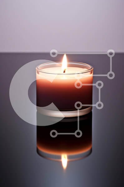 Intra Συλλεκτικό Ξύλινο Παζλ Plywood  4mm - Αναμμένο κερί στο άδειο τραπέζι Σε Ξύλινο Κουτί - Διαστάσεις Puzzle: 10x10 cm – 25 κομμάτια