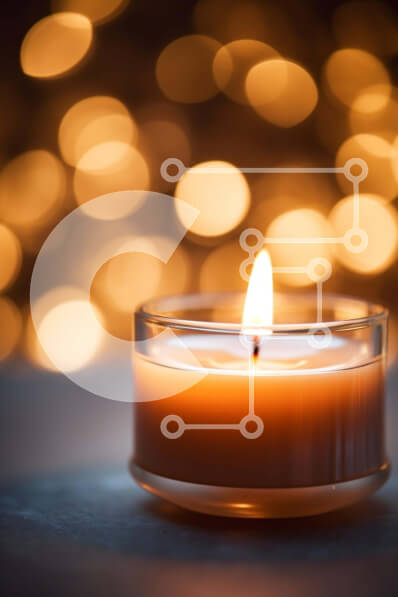 Intra Συλλεκτικό Ξύλινο Παζλ Plywood  4mm - Καύση κεριών σε φωτισμένο φόντο Σε Ξύλινο Κουτί - Διαστάσεις Puzzle: 10x10 cm – 25 κομμάτια