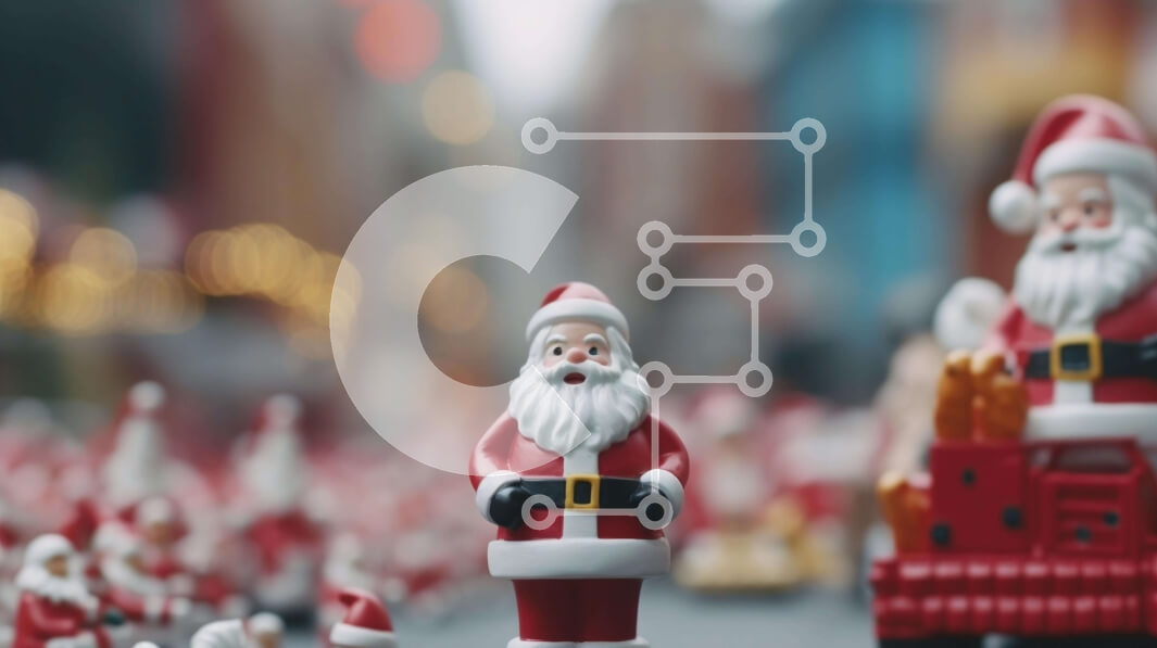 Intra Συλλεκτικό Ξύλινο Παζλ Plywood  4mm - Ειδώλια Άγιου Βασίλη σε αυτοκίνητα και φορτηγά παιχνίδια Σε Ξύλινο Κουτί - Διαστάσεις: 10x10 cm – 25 κομμάτια