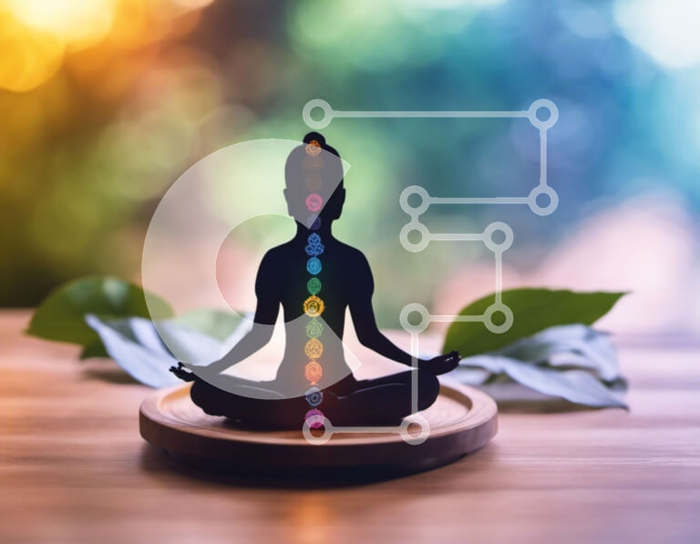 Intra Συλλεκτικό Ξύλινο Παζλ Plywood  4mm - Διαλογισμός και σιλουέτα τσάκρα Σε Ξύλινο Κουτί - Διαστάσεις: 10x10 cm – 25 κομμάτια