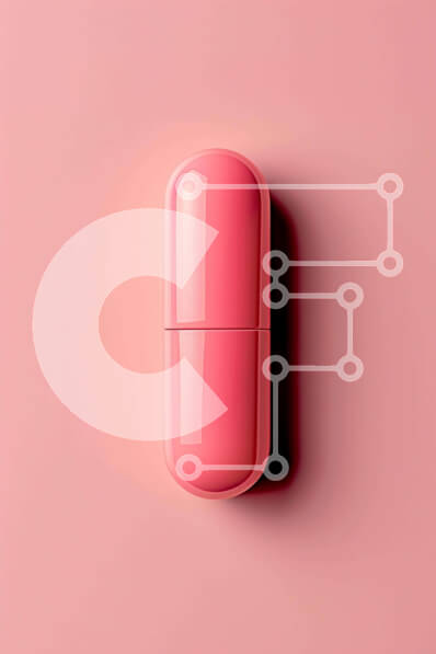 Intra Συλλεκτικό Ξύλινο Παζλ Plywood  4mm - Ροζ χάπι σε πορτοκαλί φόντο Σε Ξύλινο Κουτί - Διαστάσεις Puzzle: 10x10 cm – 25 κομμάτια