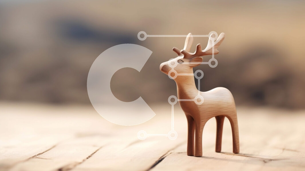 Intra Συλλεκτικό Ξύλινο Παζλ Plywood  4mm - Vintage ξύλινα ελάφια παιχνιδιών σε τραπέζι αντίκα Σε Ξύλινο Κουτί - Διαστάσεις: 10x10 cm – 25 κομμάτια