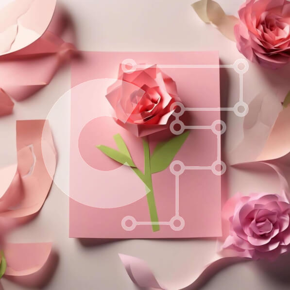 Intra Συλλεκτικό Ξύλινο Παζλ Plywood  4mm - Χειροποίητο χάρτινο τριαντάφυλλο για ευχετήριες κάρτες και χειροτεχνίες Σε Ξύλινο Κουτί - Διαστάσεις Puzzle: 10x10 cm – 25 κομμάτια