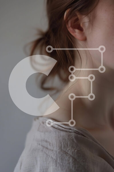 Intra Συλλεκτικό Ξύλινο Παζλ Plywood  4mm - Κομψή γυναίκα με κότσο μαλλιών και κλειστά μάτια Σε Ξύλινο Κουτί - Διαστάσεις Puzzle: 10x10 cm – 25 κομμάτια