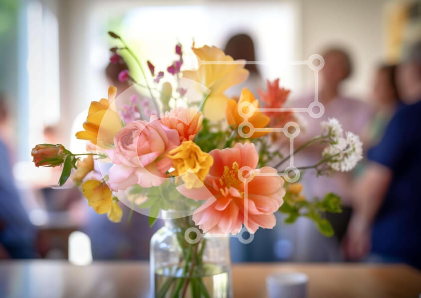 Intra Συλλεκτικό Ξύλινο Παζλ Plywood  4mm - Πολύχρωμο βάζο με ανθρώπους και κύπελλο Σε Ξύλινο Κουτί - Διαστάσεις: 10x10 cm – 25 κομμάτια