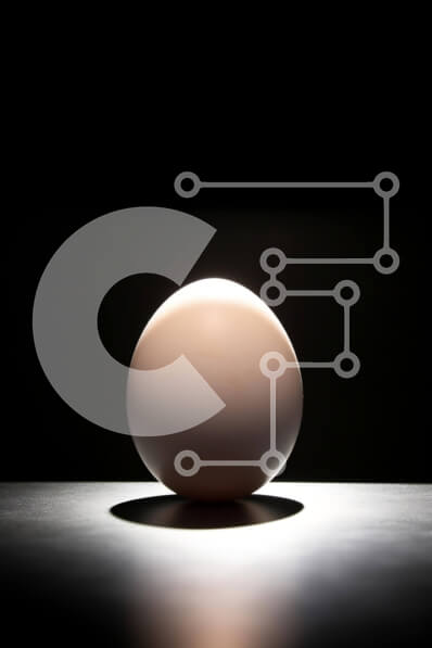 Σετ των 2 Intra Συλλεκτικό Ξύλινο Παζλ Plywood  4mm - μεγάλο αυγό στο σκοτεινό τραπέζι Σε Ξύλινο Κουτί - Διαστάσεις: 10x10 cm – 25 κομμάτια