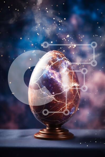 Intra Συλλεκτικό Ξύλινο Παζλ Plywood  4mm - Κρυστάλλινη μπάλα σε σχήμα σμαράγδι με φόντο αστέρια Σε Ξύλινο Κουτί - Διαστάσεις Puzzle: 10x10 cm – 25 κομμάτια