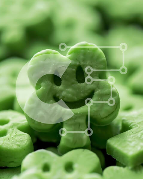 Intra Συλλεκτικό Ξύλινο Παζλ Plywood  4mm - Μπαστούνια καραμέλα τριφύλλι ημέρας του Αγίου Πατρικίου Σε Ξύλινο Κουτί - Διαστάσεις: 10x10 cm – 25 κομμάτια