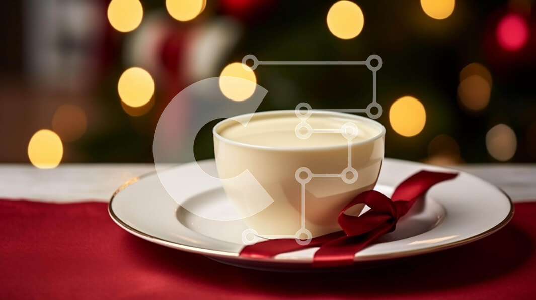 Σετ των 2 Intra Συλλεκτικό Ξύλινο Παζλ Plywood  4mm - Λευκό φλιτζάνι γάλα με κόκκινες κορδέλες Σε Ξύλινο Κουτί - Διαστάσεις: 10x10 cm – 25 κομμάτια