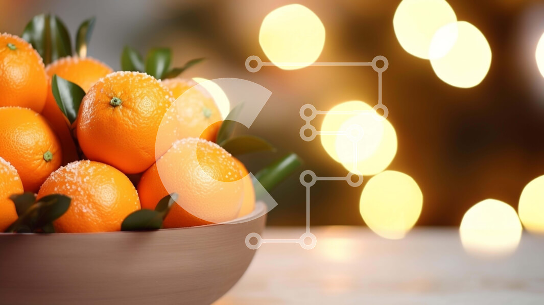 Σετ των 2 Intra Συλλεκτικό Ξύλινο Παζλ Plywood  4mm - Πορτοκάλια σε ένα μπολ με διακοσμητικό κερί Σε Ξύλινο Κουτί - Διαστάσεις: 10x10 cm – 25 κομμάτια