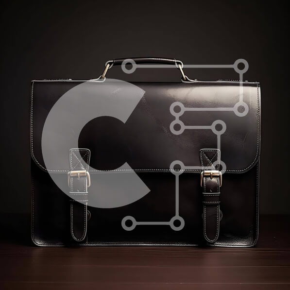 Intra Συλλεκτικό Ξύλινο Παζλ Plywood  4mm - Μαύρος χαρτοφύλακας σε ημιτελές ξύλινο τραπέζι Σε Ξύλινο Κουτί - Διαστάσεις: 10x10 cm – 25 κομμάτια