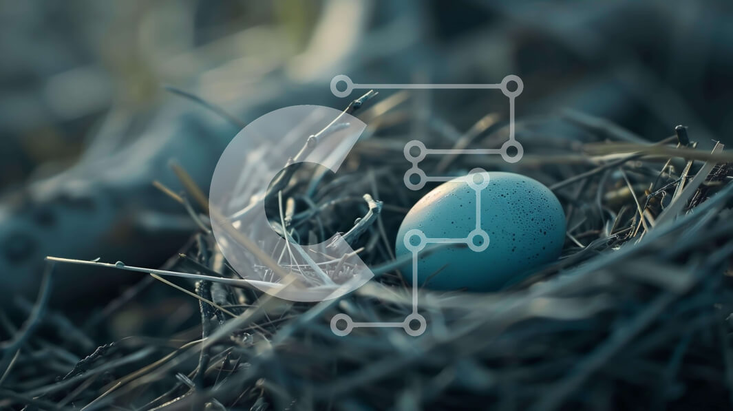 Intra Συλλεκτικό Ξύλινο Παζλ Plywood  4mm - Φρέσκο ​​μπλε αυγό στη φωλιά Σε Ξύλινο Κουτί - Διαστάσεις: 10x10 cm – 25 κομμάτια