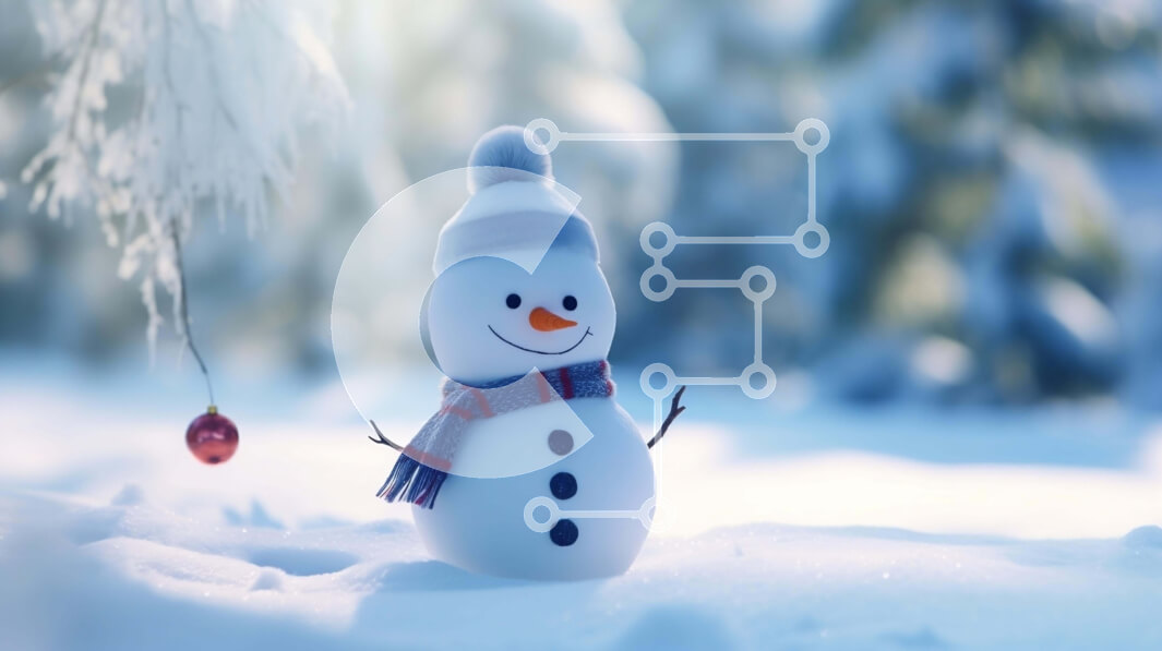 Intra Συλλεκτικό Ξύλινο Παζλ Plywood  4mm - Στολίδι Χιονάνθρωπος - Χειμερινή διακόσμηση Σε Ξύλινο Κουτί - Διαστάσεις Puzzle: 10x10 cm – 25 κομμάτια